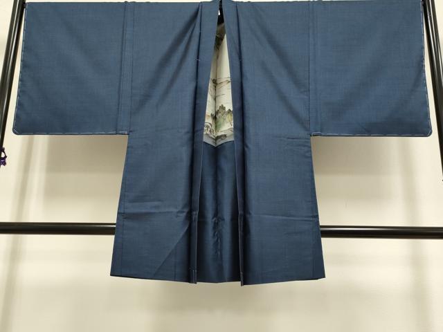 平和屋着物■極上　男性　本場大島紬　アンサンブル キングサイズ 長羽織・長襦袢(袷)セット　100亀甲　総詰め　逸品　未使用　DZAB2748kh6