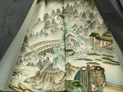 平和屋着物●極上　男性　本場大島紬　アンサンブル　逸品　DZAB2754kh6