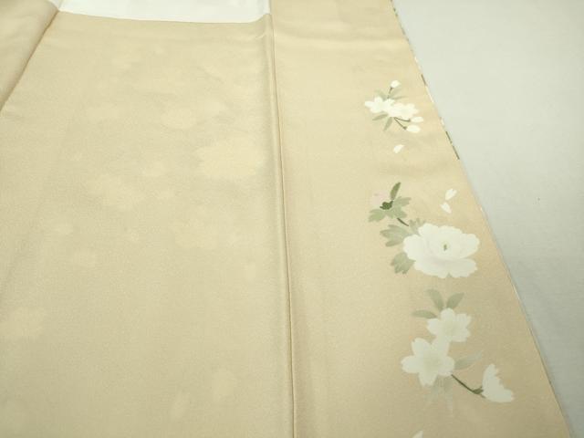 平和屋本店○極上 訪問着・長襦袢(無双仕立て)セット 刺繍 枝垂れ桜花文 暈