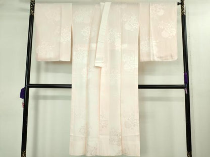 平和屋本店●極上　訪問着・長襦袢(無双仕立て)セット　刺繍　枝垂れ桜花文　暈し染め　金彩　ロング丈　逸品　DZAB2762kh6