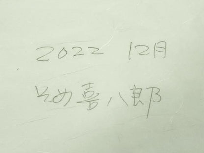 平和屋着物▽極上 BANKANわものや 京都工芸美術作家:横山 喜八郎 染の喜八郎 小紋 お召地 単衣 唐草地紋 たとう紙付き 逸品 DZAB2767kh6
