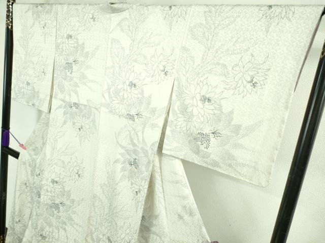 平和屋本店●極上　越後染印傳　日本産本漆　小紋　水国織物謹製　月下美人　たとう紙・証紙付き　逸品　未使用　DZAB2769kh6