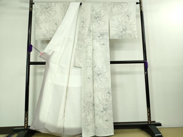 平和屋本店●極上　越後染印傳　日本産本漆　小紋　水国織物謹製　月下美人　たとう紙・証紙付き　逸品　未使用　DZAB2769kh6
