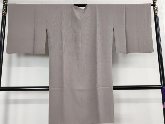 平和屋着物■極上　道行コート　ロング丈　万筋　薄色×鳩羽色　逸品　DZAB2773kh6