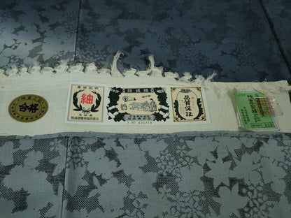 平和屋着物●極上　結城紬　訪問着　舞花シルエット　証紙付き　逸品　DZAB2777kh6