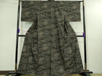 平和屋着物●極上　本場大島紬　9マルキ　名所風景文　逸品　未使用　DZAB2787kh6