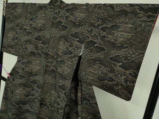平和屋着物●極上　本場大島紬　9マルキ　名所風景文　逸品　未使用　DZAB2787kh6