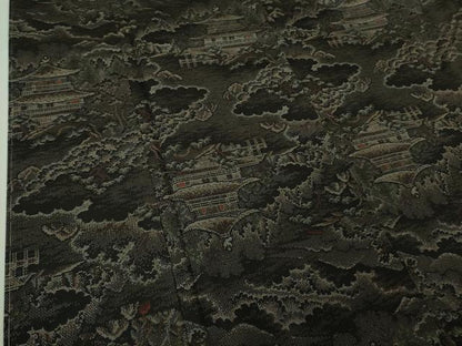 平和屋着物●極上　本場大島紬　9マルキ　名所風景文　逸品　未使用　DZAB2787kh6