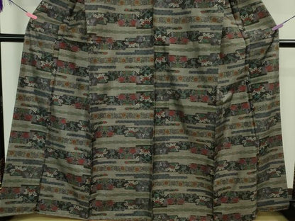 平和屋着物●極上　本場大島紬　9マルキ　エ霞花文　逸品　未使用　DZAB2788kh6