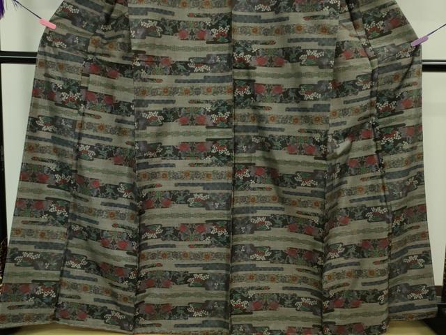 平和屋着物●極上　本場大島紬　9マルキ　エ霞花文　逸品　未使用　DZAB2788kh6