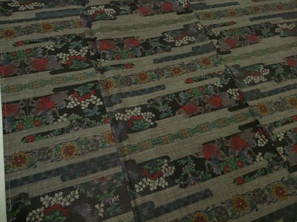 平和屋着物●極上　本場大島紬　9マルキ　エ霞花文　逸品　未使用　DZAB2788kh6