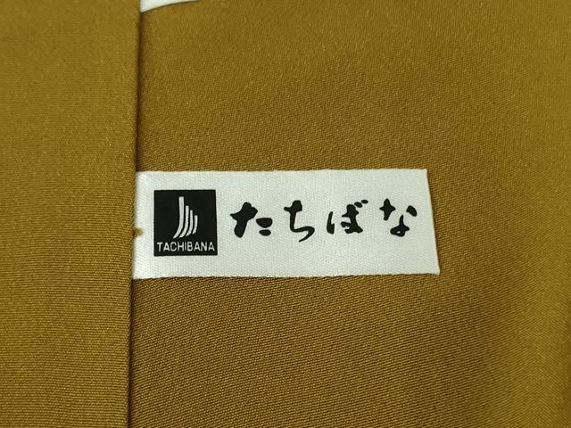 平和屋着物●極上　訪問着　紬　刺し子　総刺繍　人物　蓑笠　枝垂れ柳　黒地　逸品　DZAB2792kh6