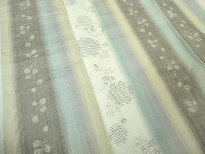 平和屋着物●極上　結城紬　80亀甲　飛び亀甲柄　雪輪間道　逸品　DZAB2799kh6