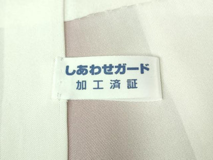 平和屋着物●極上　結城紬　80亀甲　飛び亀甲柄　雪輪間道　逸品　DZAB2799kh6
