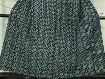 平和屋着物●極上 弓浜絣 単衣 綿 手織 村上絣織物謹製 染の近江 証紙付き 逸品 DZAB2818kh6
