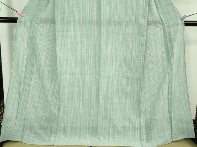平和屋本店＊極上　夏物　結城紬　夏結城　奥順謹製　縞　織:小野清美　証紙付き　逸品　DZAB2824kh6
