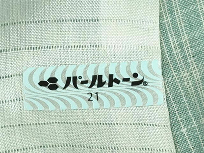 平和屋本店＊極上　夏物　結城紬　夏結城　奥順謹製　縞　織:小野清美　証紙付き　逸品　DZAB2824kh6