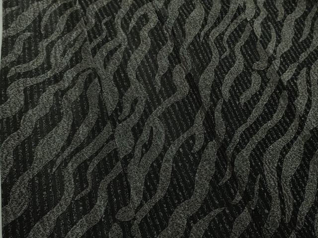 平和屋着物＃極上　道中着　ロング丈　霞文　銀糸　銀通し地　逸品　DZAB2831kh6