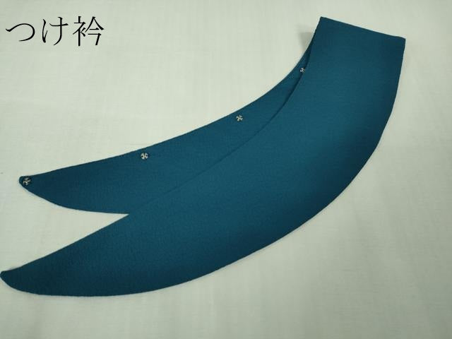 平和屋着物＃極上　道行コート　和装コート　小鳥　枝垂れ柳　手描き　鬼しぼ縮緬　暈し染め　つけ衿付き　逸品　DZAB2832kh6