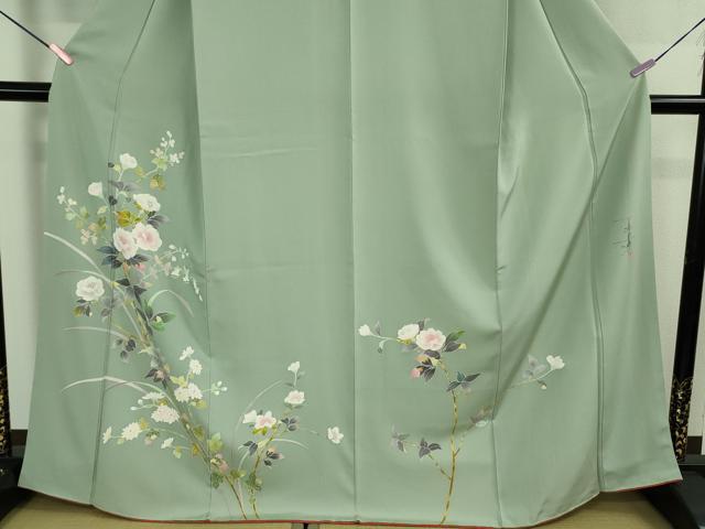 平和屋本店○極上 京加賀友禅 百貫石峰 訪問着 枝花