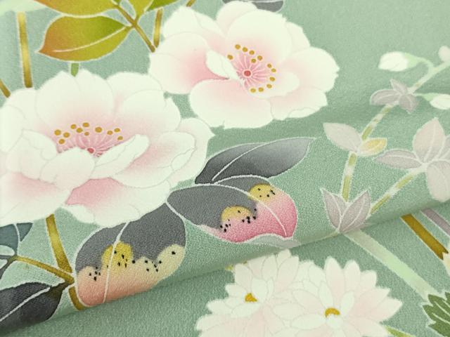 平和屋本店○極上 京加賀友禅 百貫石峰 訪問着 枝花