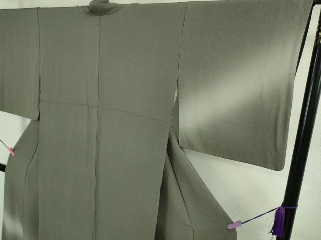 平和屋着物●極上　江戸小紋　訪問着　万筋　黒橡色×灰青色　暈し染め　逸品　DZAB2843kh6