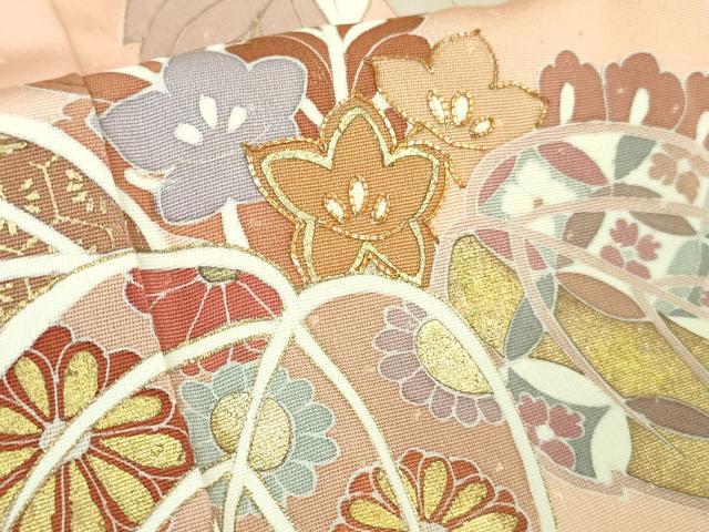 平和屋本店●極上　創業460年・千總　訪問着　駒刺繍　桐花文　虹色地　暈し染め　金彩　三越扱い　逸品　DZAB2844kh6