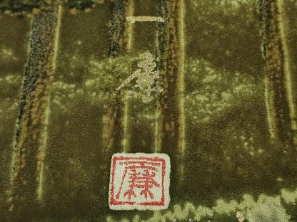 平和屋着物●極上　 吉乃一廉　幻の辻が花　訪問着　黄橡色地　暈し染め　金彩　逸品　DZAB2845kh6