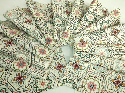 平和屋本店●極上　中国三大刺繍　相良刺繍　袋帯　亀甲花文　逸品　DZAB2852kh6
