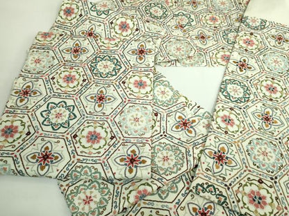 平和屋本店●極上　中国三大刺繍　相良刺繍　袋帯　亀甲花文　逸品　DZAB2852kh6