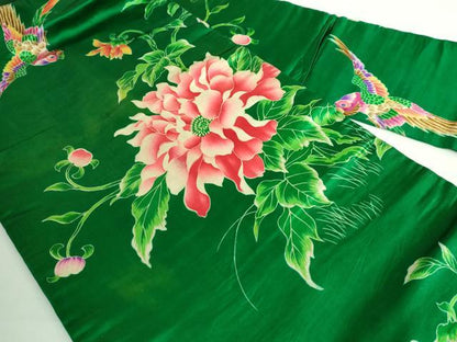 平和屋着物●極上　アンティーク　大正ロマン　九寸名古屋帯　花鳥文　逸品　DZAB2868kh6