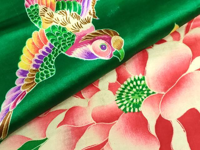 平和屋着物●極上　アンティーク　大正ロマン　九寸名古屋帯　花鳥文　逸品　DZAB2868kh6