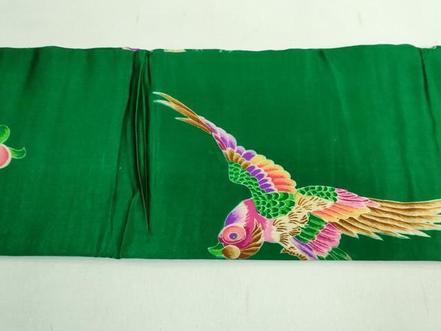平和屋着物●極上　アンティーク　大正ロマン　九寸名古屋帯　花鳥文　逸品　DZAB2868kh6