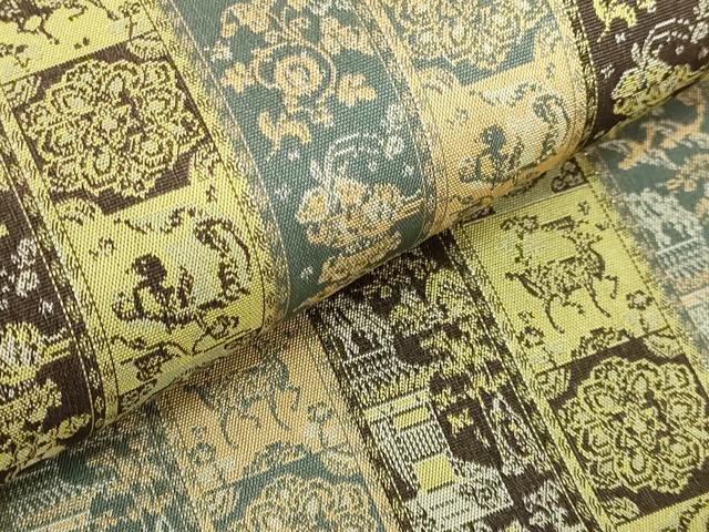 平和屋着物●極上　龍村美術織物　九寸開き名古屋帯　紅牙瑞錦　逸品　DZAB2878kh6