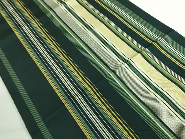 平和屋着物●極上　本場筑前博多織　八寸名古屋帯　間道　逸品　DZAB2889kh6