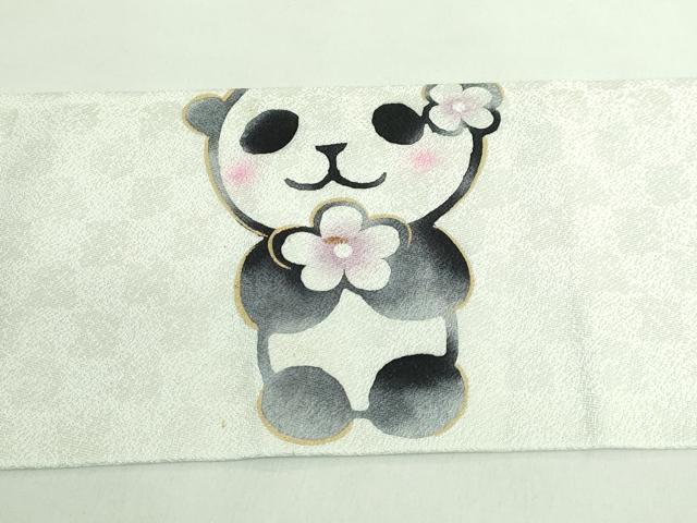 平和屋着物●極上　九寸名古屋帯　パンダ　金彩　逸品　DZAB2901kh6