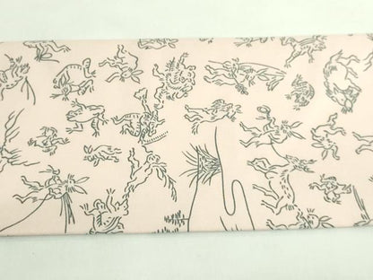 平和屋着物●極上　九寸名古屋帯　鳥獣戯画　色　逸品　未使用　DZAB2903kh6