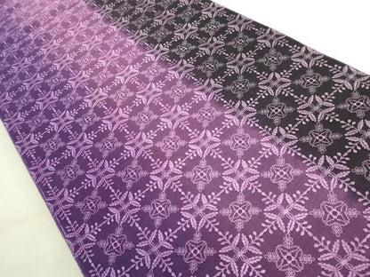 平和屋着物●極上 全通柄袋帯 オーガンジー 格子花菱文 証紙付き 逸品 DZAB2906kh6
