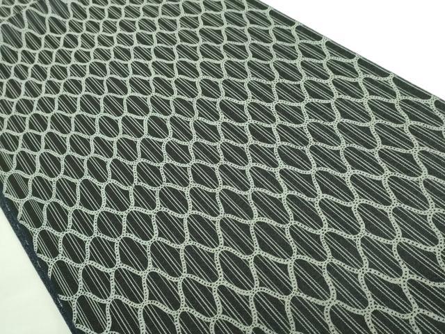 平和屋着物●極上　全通柄袋帯　網目文　黒地　逸品　DZAB2908kh6