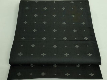 平和屋着物●極上　撫松庵　両面　全通柄袋帯　縞　黒地　逸品　DZAB2910kh6
