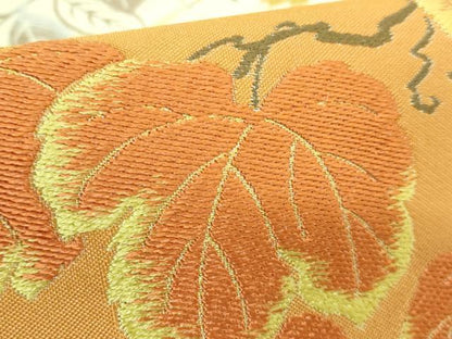 平和屋着物●極上　川島睦郎　全通柄袋帯　唐織　秋乃つた　睦郎　美の世界　逸品　DZAB2911kh6