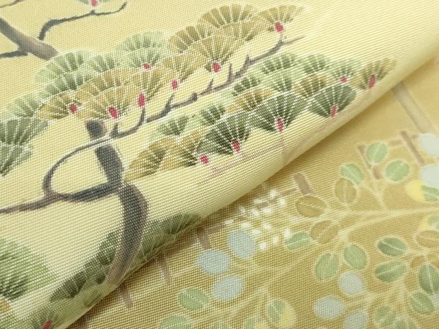 平和屋着物●極上　本加賀友禅作家　村上賢正　塩瀬　九寸名古屋帯　風景文　逸品　DZAB2916kh6