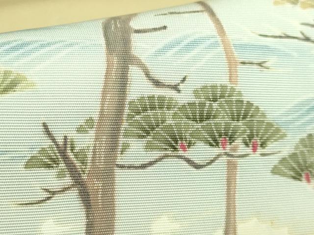 平和屋着物●極上　本加賀友禅作家　村上賢正　塩瀬　九寸名古屋帯　風景文　逸品　DZAB2916kh6