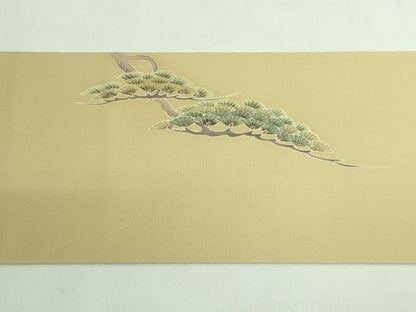 平和屋着物●極上　本加賀友禅作家　村上賢正　塩瀬　九寸名古屋帯　風景文　逸品　DZAB2916kh6