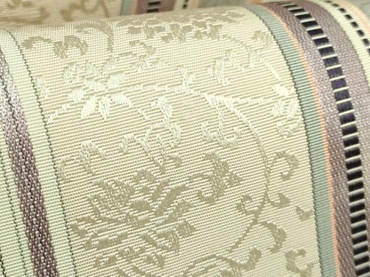 平和屋着物●極上　本場筑前博多織　八寸名古屋帯　唐草間道　逸品　未使用　DZAB2927kh6