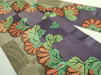 平和屋着物●極上　九寸名古屋帯　菊　逸品　DZAB2935kh6