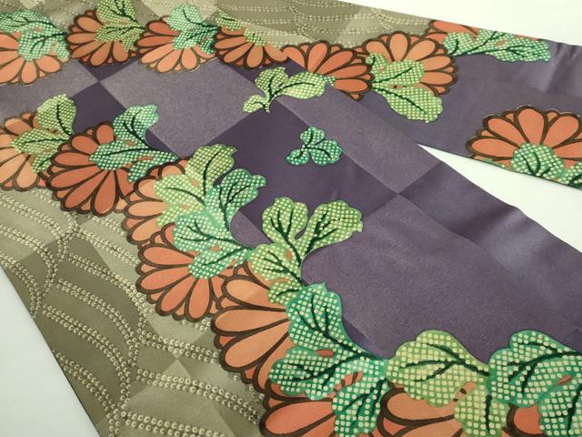 平和屋着物●極上　九寸名古屋帯　菊　逸品　DZAB2935kh6