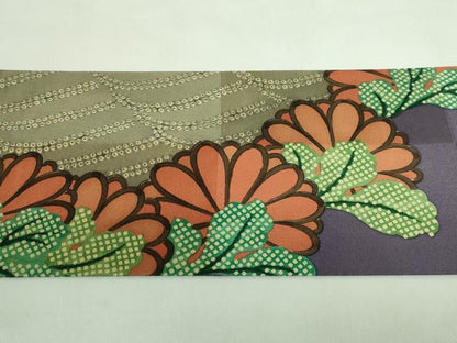 平和屋着物●極上　九寸名古屋帯　菊　逸品　DZAB2935kh6