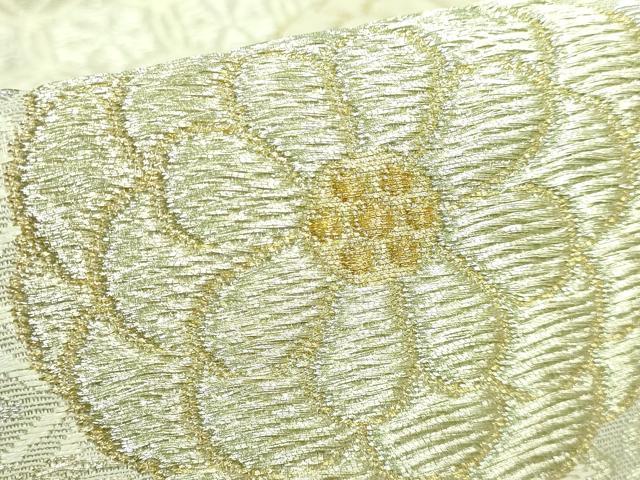 平和屋本店●極上　創業280年　誉田屋源兵衛　六通柄袋帯　唐織　吉祥花文　金銀糸　鈴乃屋扱い　逸品　DZAB2940kh6