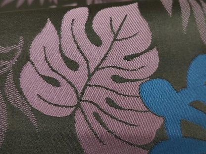 平和屋着物●極上　全通柄袋帯　ウミガメ　憲法黒茶色地　逸品　DZAB2946kh6